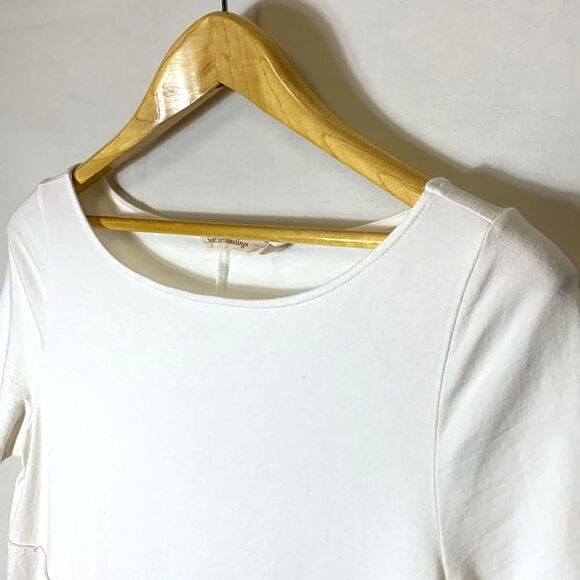 Soft Surroundings White Super Soft SS Asymmetrical Design Tunic Tee Top Size S - Picture 4 of 10